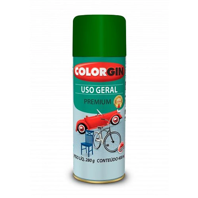 Tinta Spray Uso Geral Verde Folha 400ml Colorgin — Campinas