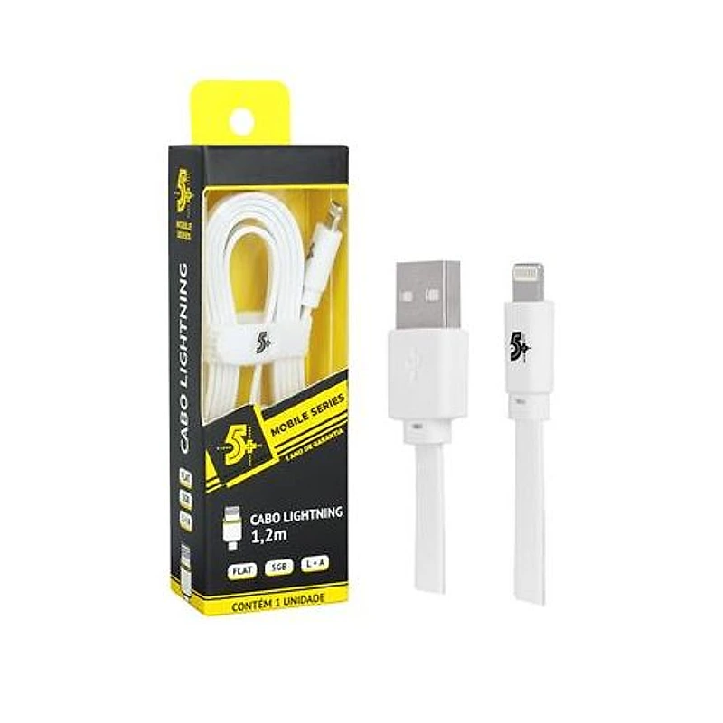 Cabo USB-A para Lightning iPhone 1,2 Metros Branco Pix — Campinas