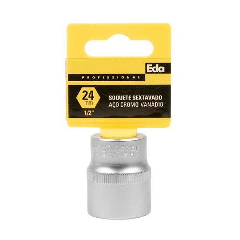 Soquete Sextavado Encaixe 1/2" (12,7mm) 24mm Eda — Campinas