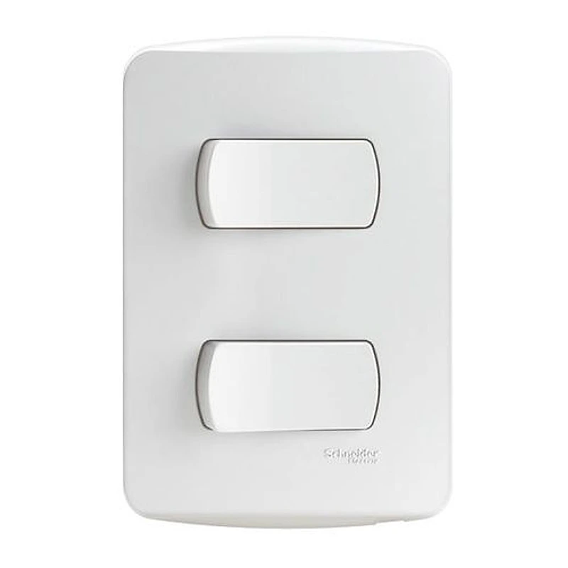 Conjunto Dois Interruptores Simples 4x2 Branco Miluz Schneider — Campinas