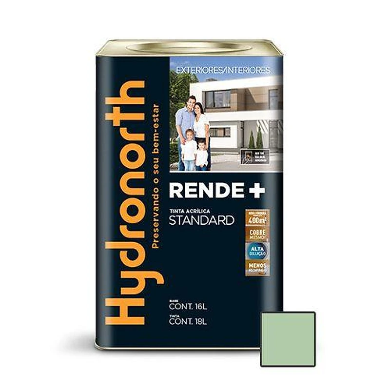 Tinta Acrílica Standard Rende+ Verde Amazônia Lata 18L Hydronorth — Campinas
