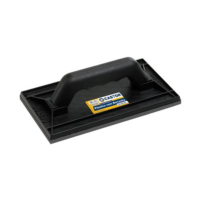 Desempenadeira PVC com Borracha 12x22cm Preta Castor — Campinas