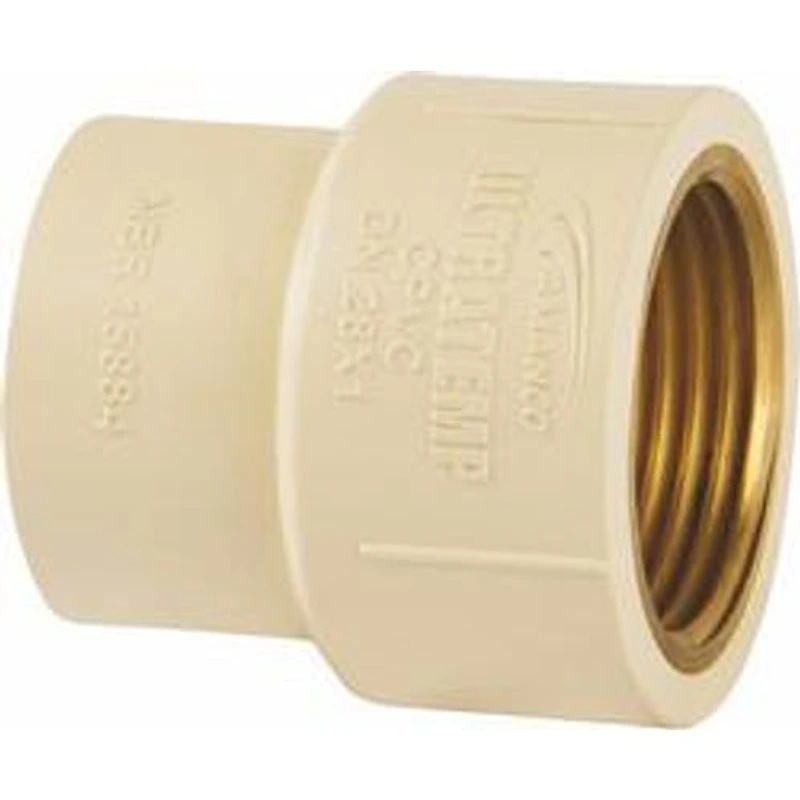 Luva de Transição CPVC Água Quente com Bucha de Latão 28mm x 1" Fêmea/Fêmea Super CPVC Amanco — Campinas