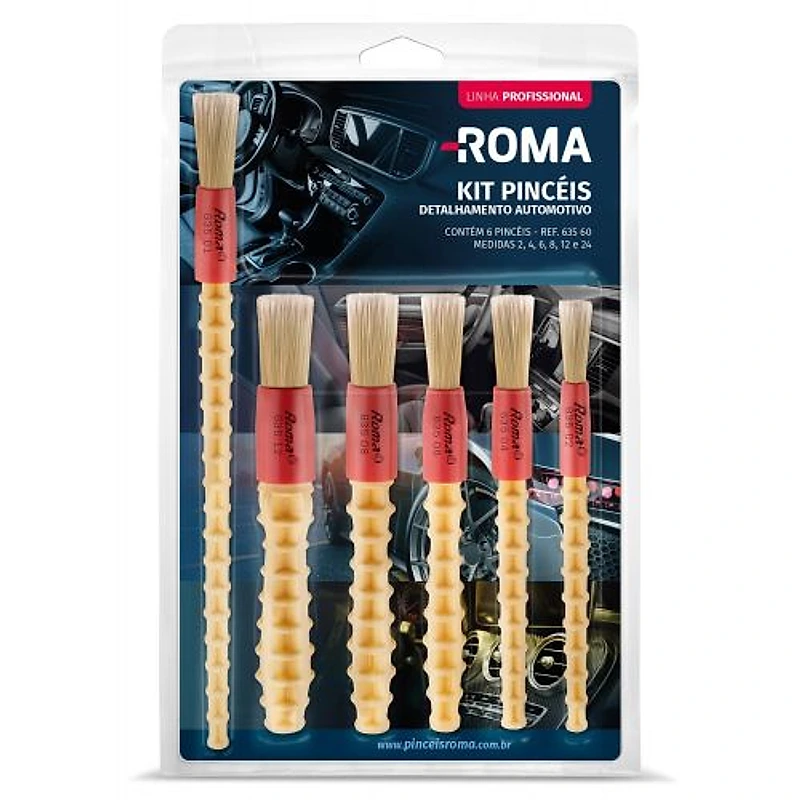 Kit Pincel para Limpeza Automotiva Roma 6 Peças — Campinas