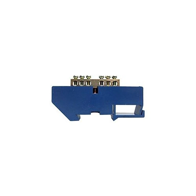 Barramento DIN Neutro 6 Bornes com Suporte 88,5mm Azul Lukma — Campinas