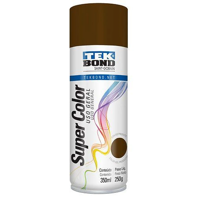 Tinta Spray Supercolor Uso Geral Marrom 350ml Tekbond Tek Bond — Campinas
