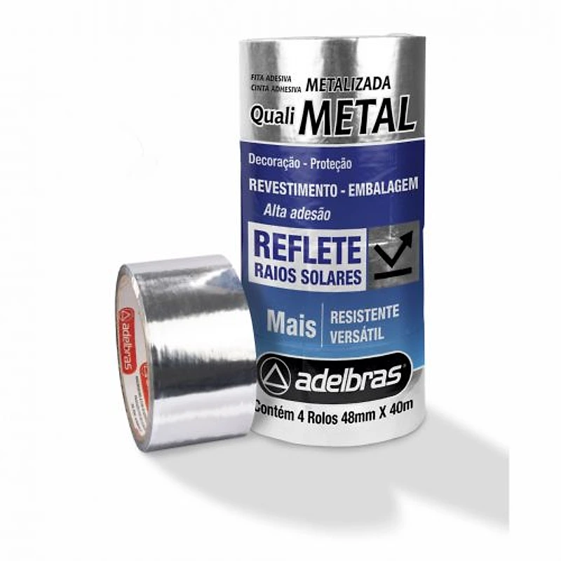 Fita para Embalagem Metalizada 48mm x 40m Adelbras 811000040 — Campinas