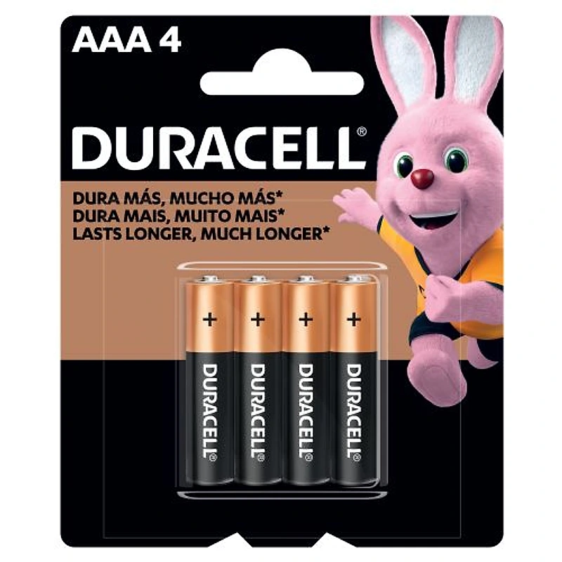 Pilha Alcalina AAA Palito Duracell Cartela com 4 Unidades — Campinas