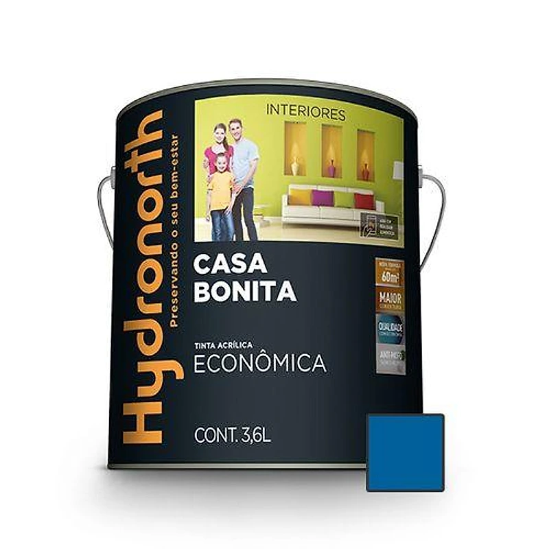 Tinta Acrílica Econômica Casa Bonita Azul Brasil Galão 3,6L — Campinas