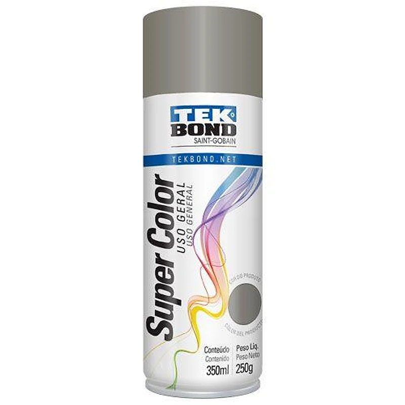 Tinta Spray Supercolor Uso Geral Platina 350ml Tekbond Tek Bond — Campinas