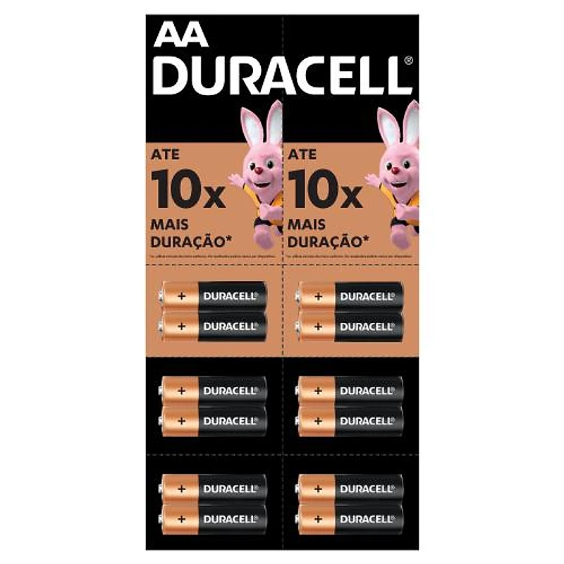 Pilha Alcalina AA Pequena Duracell Cartela com 12 Unidades — Campinas