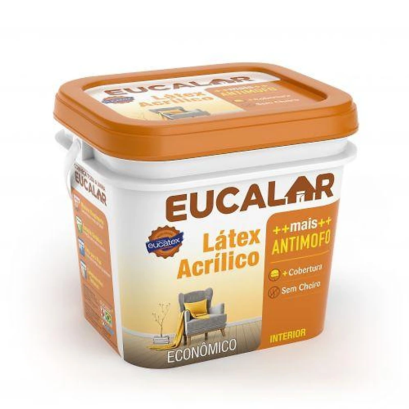 Tinta Acrílica Econômica Eucalar Galão 3,6L Azul Céu — Campinas