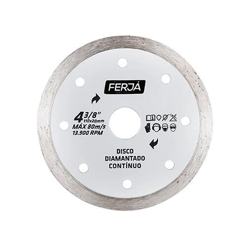 Disco Diamantado Contínuo 4.3/8" x 3/4" Ferja — Campinas