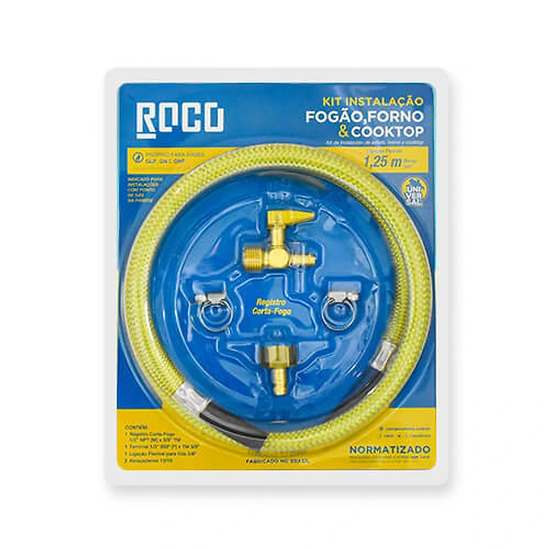 Kit Instalação de Gás para Fogão, Forno e Cooktop 1,25m Roco — Campinas