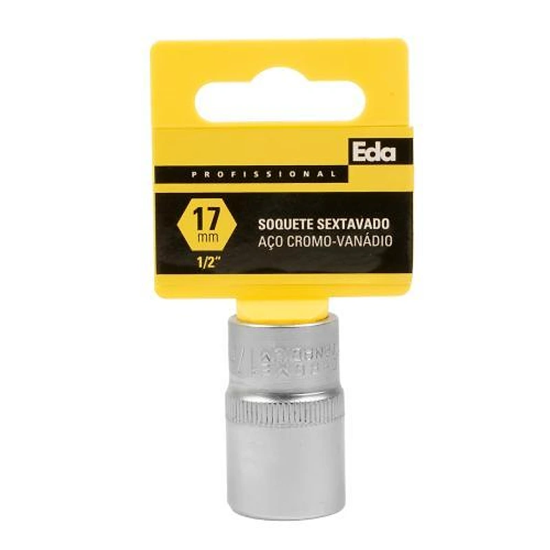 Soquete Sextavado Encaixe 1/2" (12,7mm) 17mm Eda — Campinas