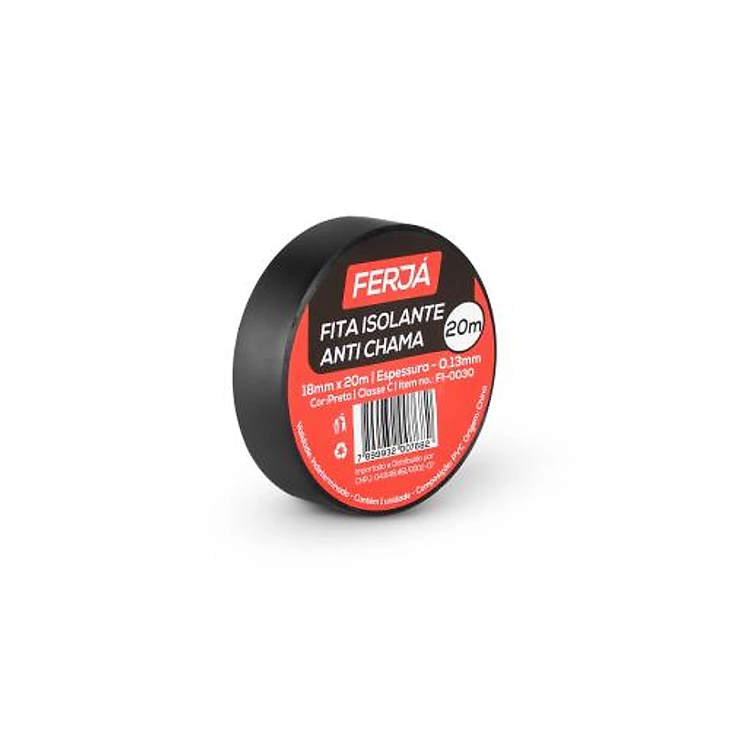 Fita Isolante Preta 20m Ferja — Campinas