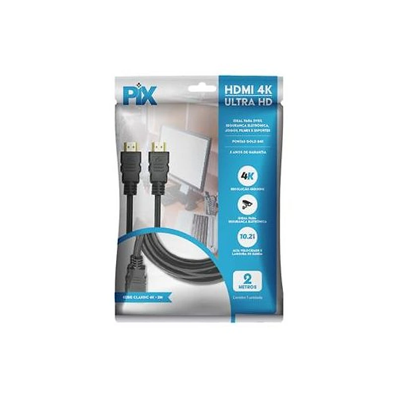 Cabo HDMI 2.0 4K Ultra HD 15 Pinos 2m Pix — Campinas