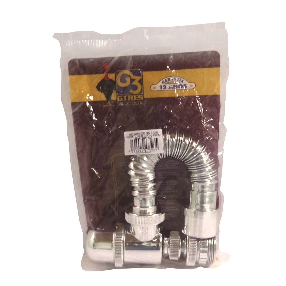 Sifao Pvc Copo Flexivel G3 Cromado Tanque/Lavatorio/Americana 2391 — Campinas
