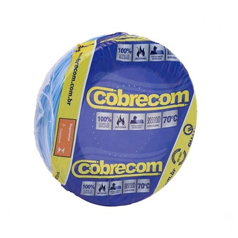 Cabo Flexível 6mm² 750V Azul Rolo 100m Cobrecom — Campinas