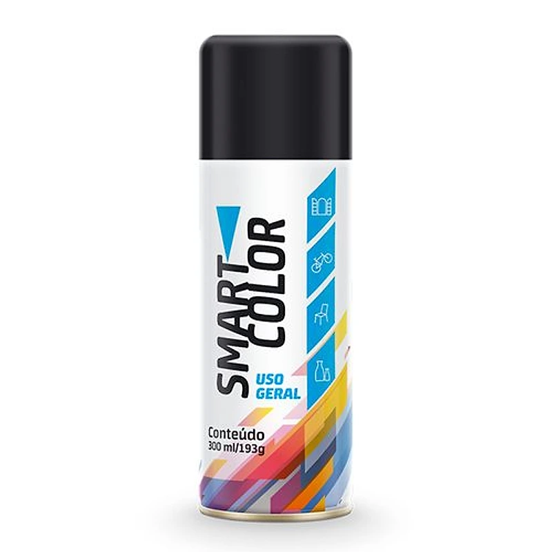 Tinta Spray Smart Preto Fosco 300ml Smartcolor — Campinas