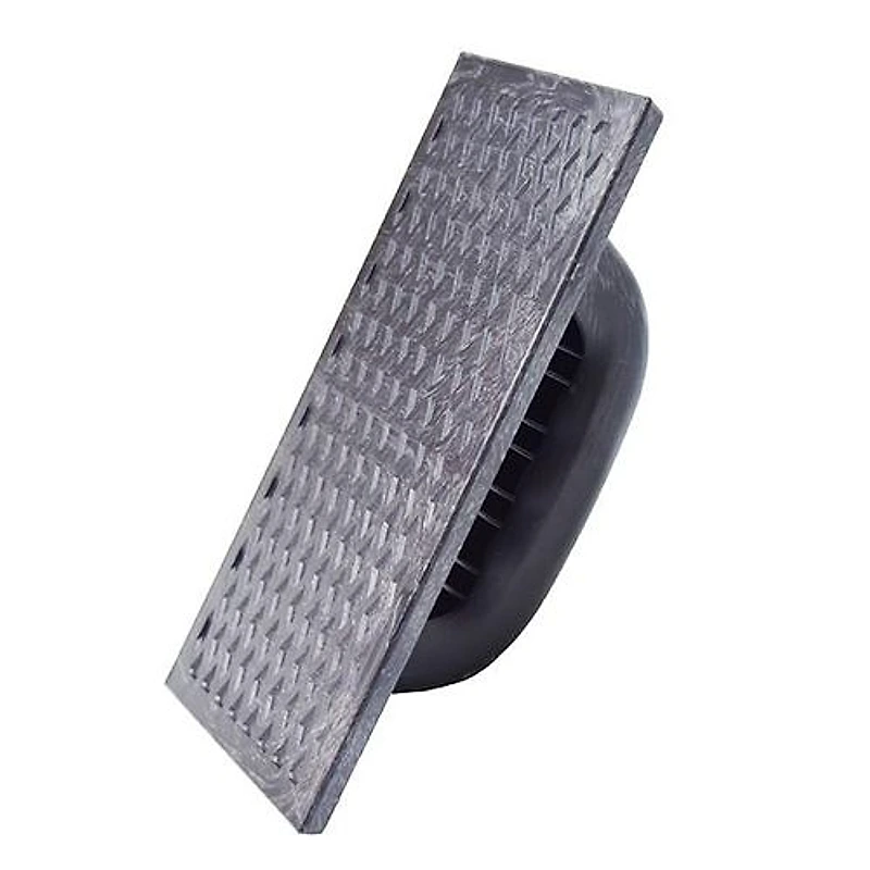 Desempenadeira PVC Corrugada 12x22cm Preta Castor — Campinas