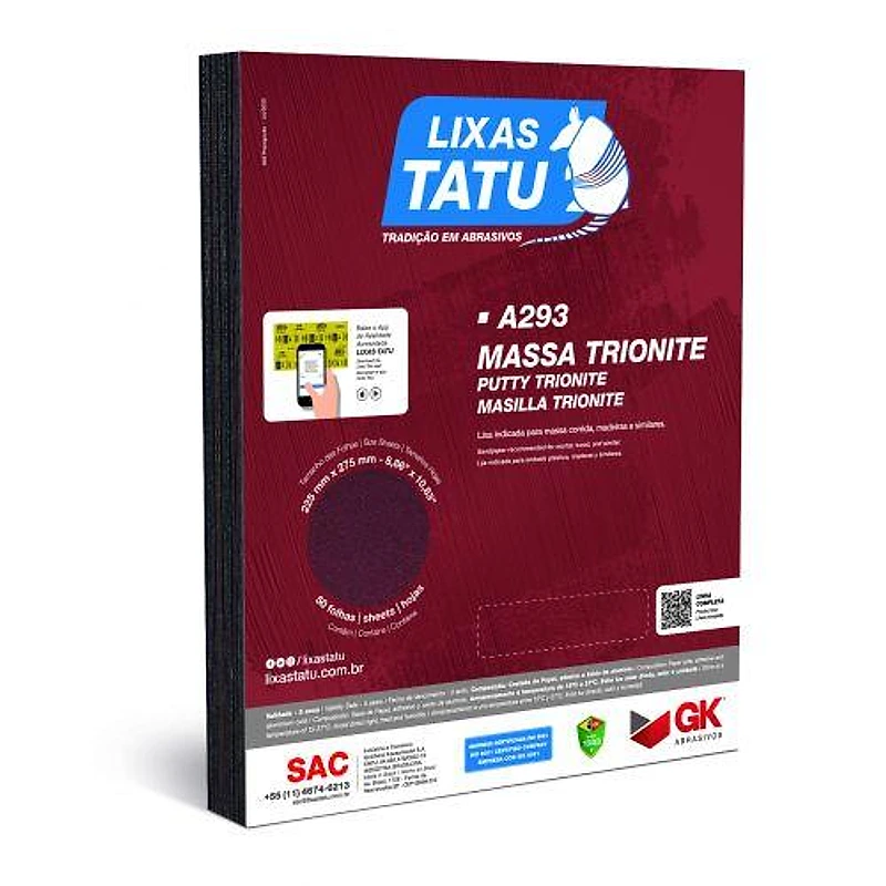 Lixa para Massa Grão 100 Trionite A293 — Campinas