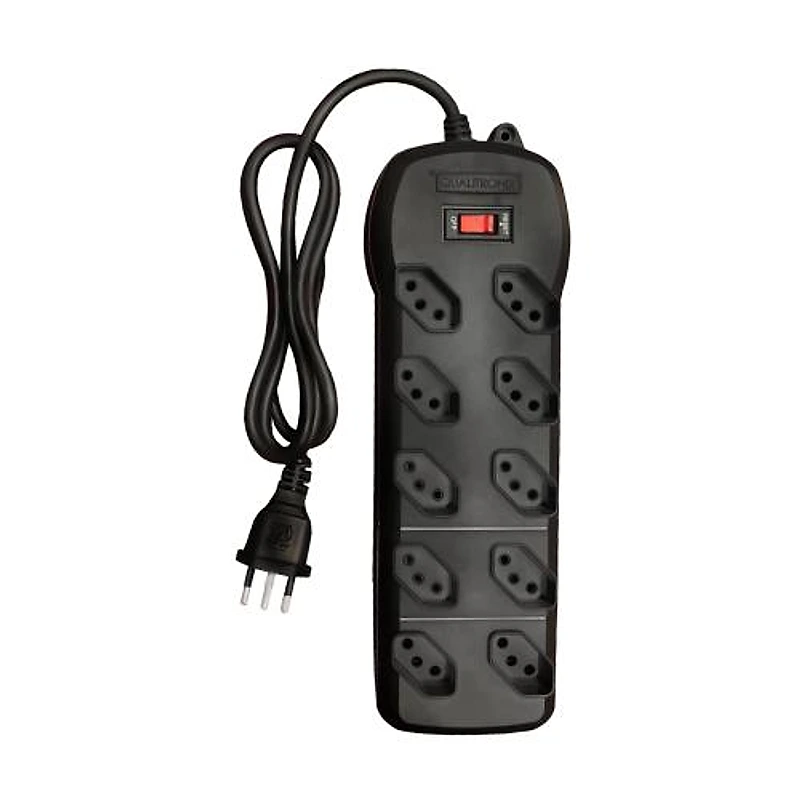 Filtro de Linha 10 Tomadas 1,20m Bivolt Preto Qualitronix — Campinas