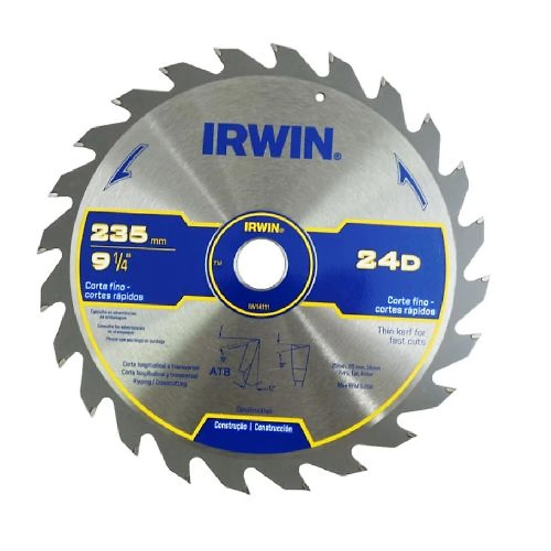 Disco de Serra Circular com Wídea 9.1/4" 24 Dentes Irwin — Campinas