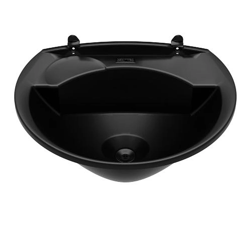 Lavatório Plástico Preto com Válvula Oval 36x28cm Astra — Campinas
