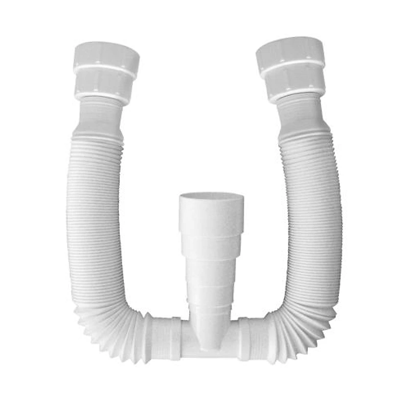 Sifão Tubo Extensivo Flexível Duplo Branco Anel PVC Socel — Campinas