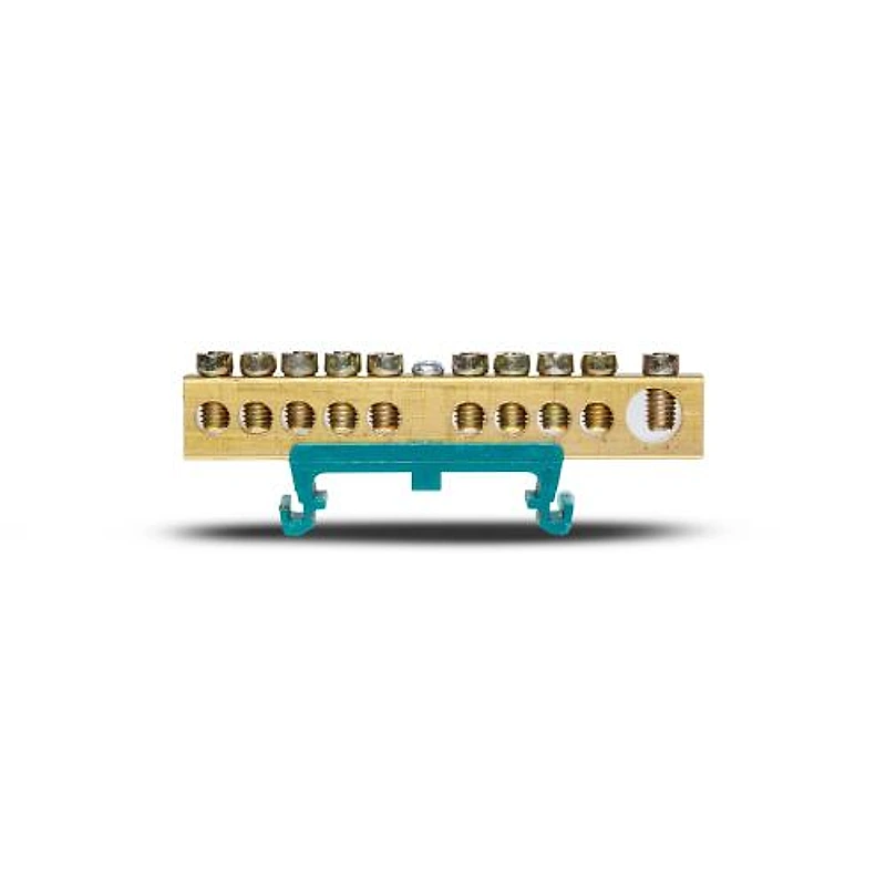 Barramento DIN Terra 10 Terminais Verde Steck SBT10T — Campinas