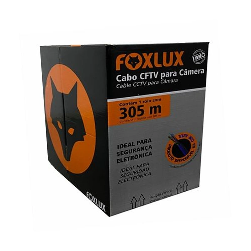 Cabo de Rede e CFTV Azul Caixa com 305m Foxlux Homologado Anatel — Campinas