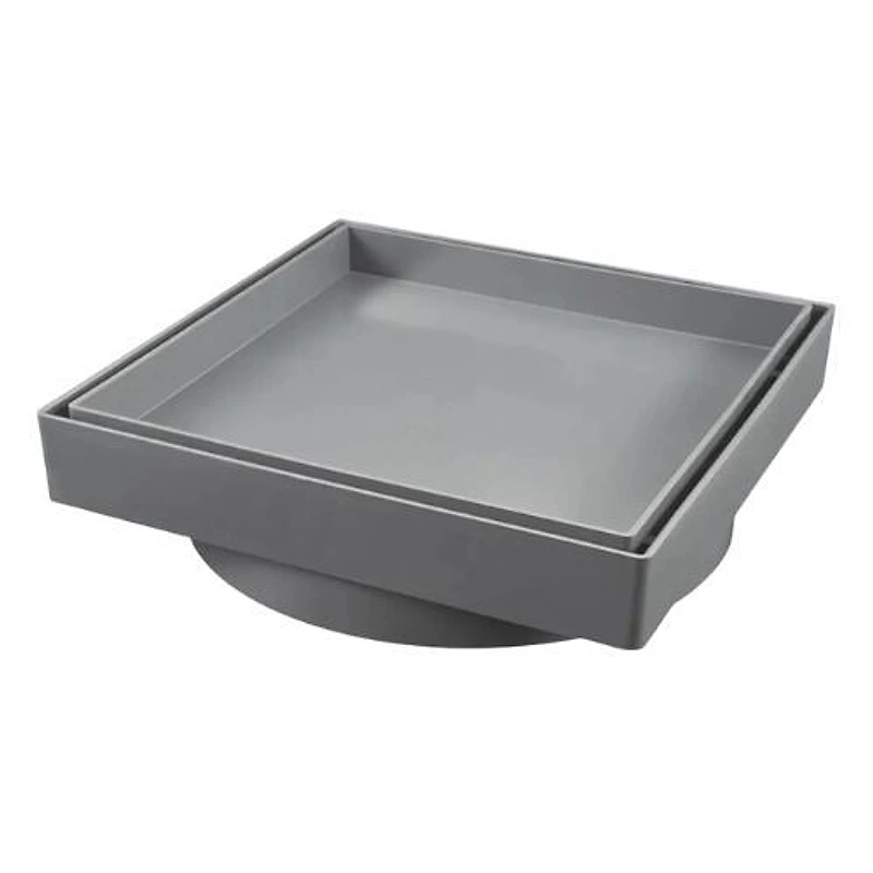 Ralo Invisível 15x15cm Cinza Rebouças — Campinas