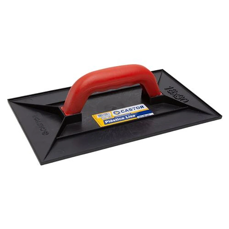 Desempenadeira PVC Lisa Preta 18x30cm Castor — Campinas