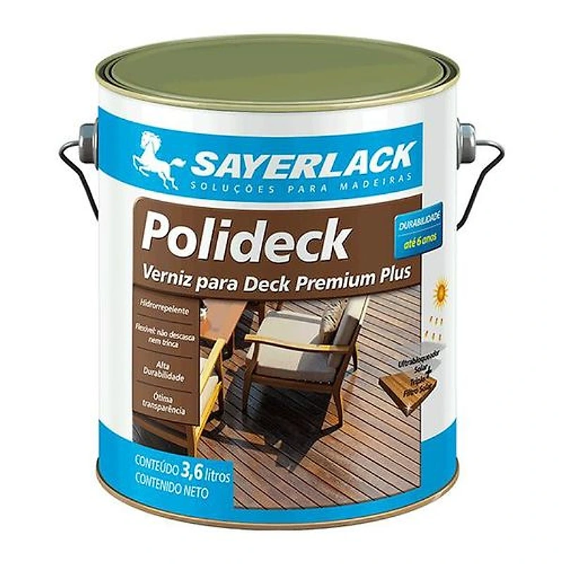 Verniz para Deck Cor Natural 900ml Polideck — Campinas