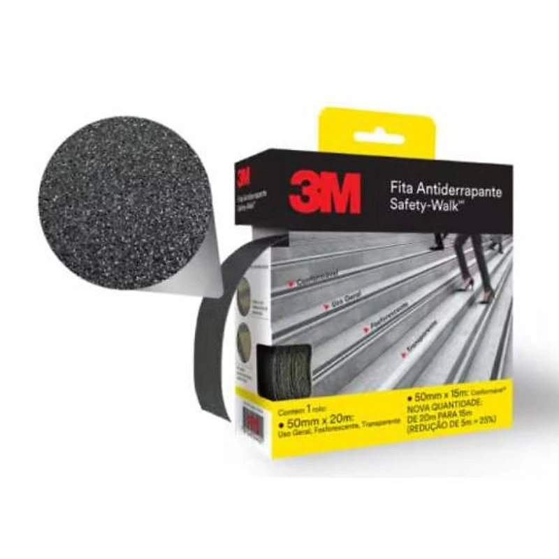 Fita Antiderrapante Preta 50mm x 20m 3M Safety-Walk — Campinas