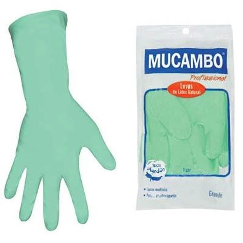 Luva de Látex Forrada Verde Tamanho G Mucambo (Par) — Campinas