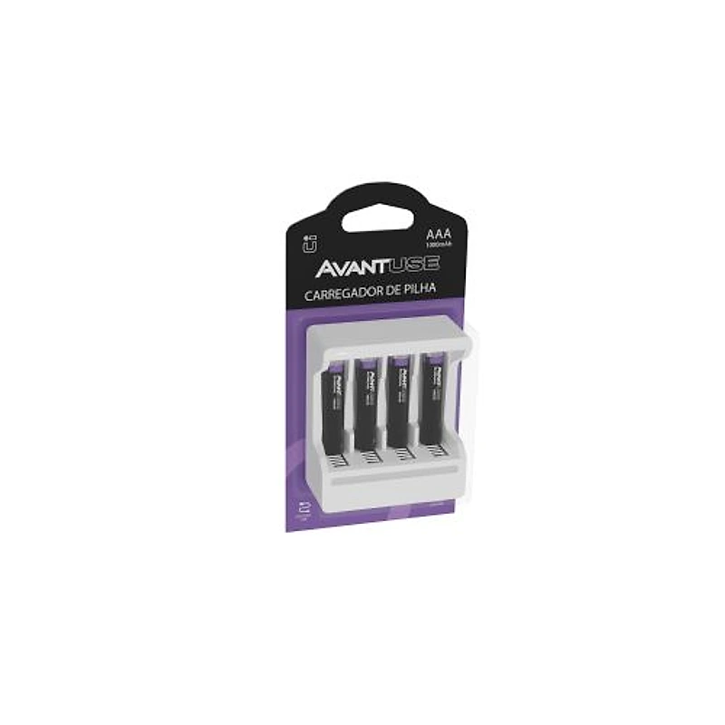 Carregador com 4 Pilhas Recarregáveis AAA 1000mAh Bivolt Avant — Campinas