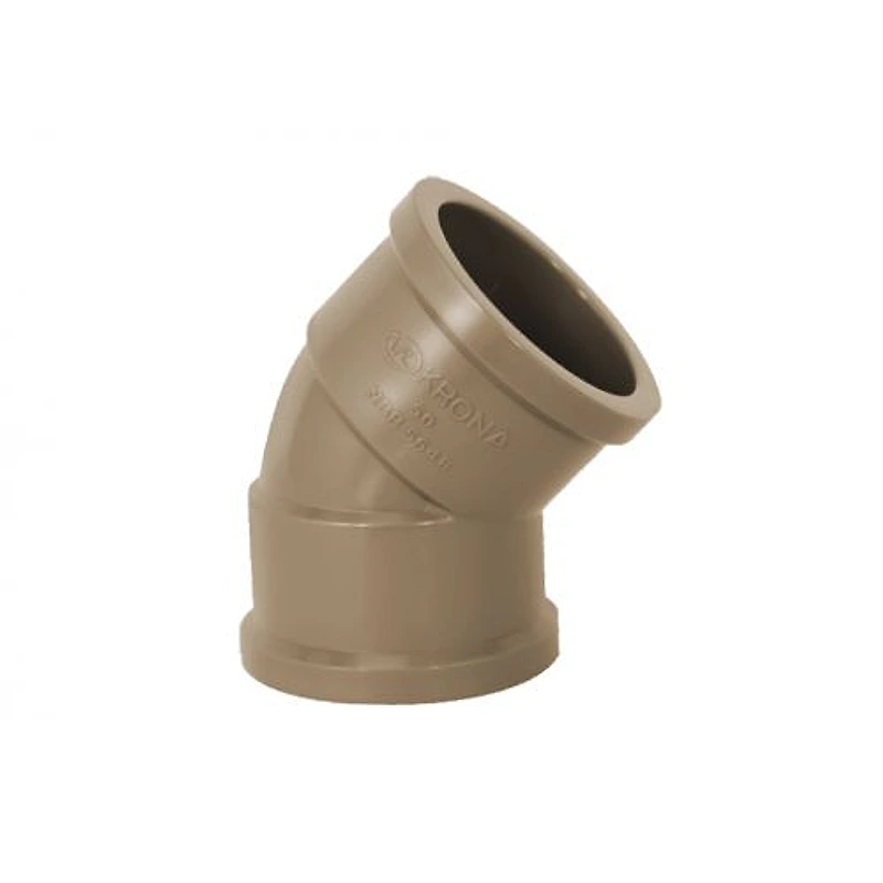 Joelho Soldável 45° 3" (85mm) em PVC Marrom Krona — Campinas