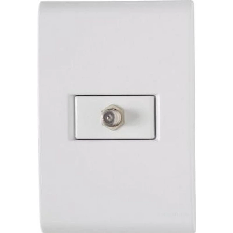 Conjunto 4x2 com Tomada Coaxial TV/SAT Branco Tramontina Liz 57170017 — Campinas
