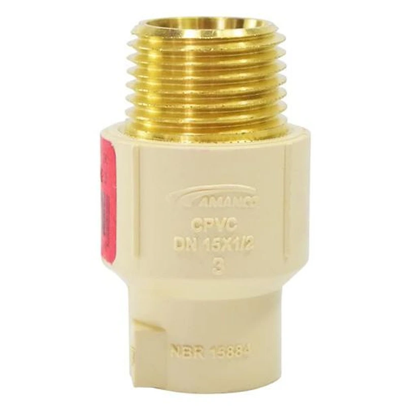 Conector CPVC Água Quente 15mm x 1/2" com Rosca Fêmea Super CPVC Amanco — Campinas