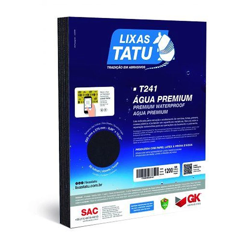 Lixa D'Água Grão 1200 Hidrolix T241 — Campinas