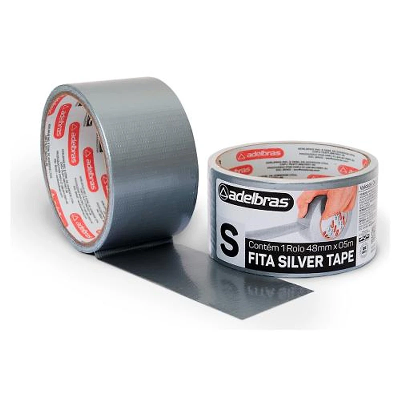 Fita Silver Tape Prata 48mm x 5m Adelbras 803080001 — Campinas