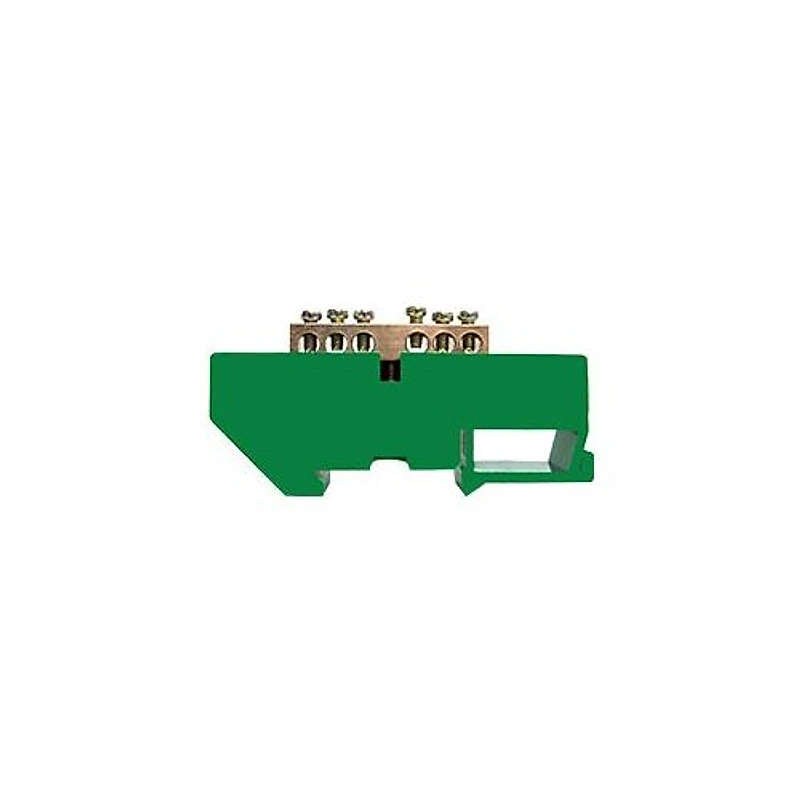 Barramento DIN Terra 6 Bornes com Suporte 88,5mm Verde Lukma — Campinas