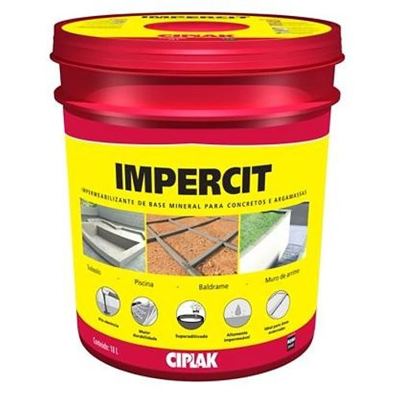 Aditivo Impermeabilizante Impercit Ciplak 18L — Campinas