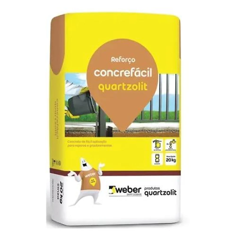 Graute Concrefácil 20kg Quartzolit — Campinas