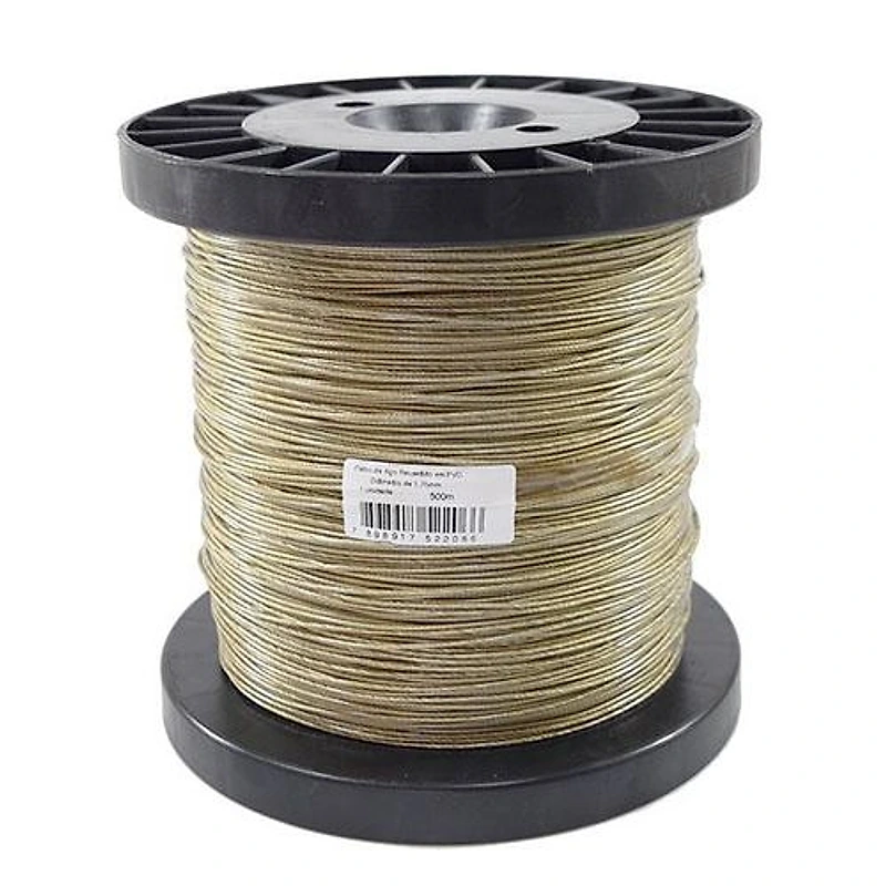 Rolo de Varal de Aço Revestido em PVC 1,75mm 500m Vitória Art Varal — Campinas