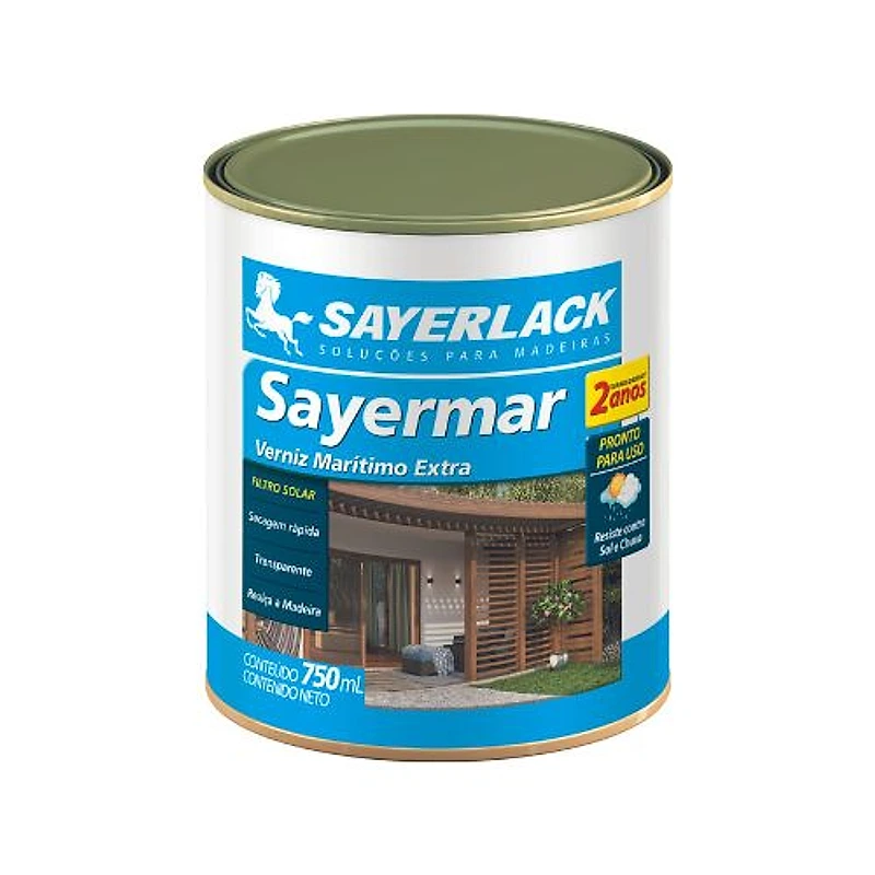 Verniz Marítimo Brilhante Transparente 750ml Extra Sayermar — Campinas