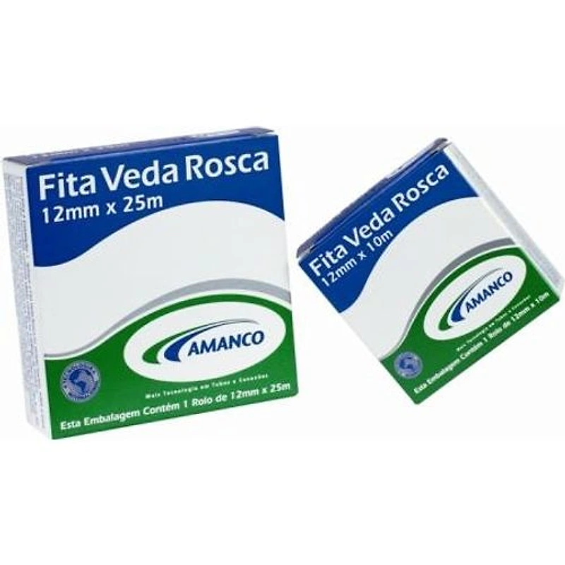 Fita Veda Rosca PTFE 12mm x 10m Amanco — Campinas