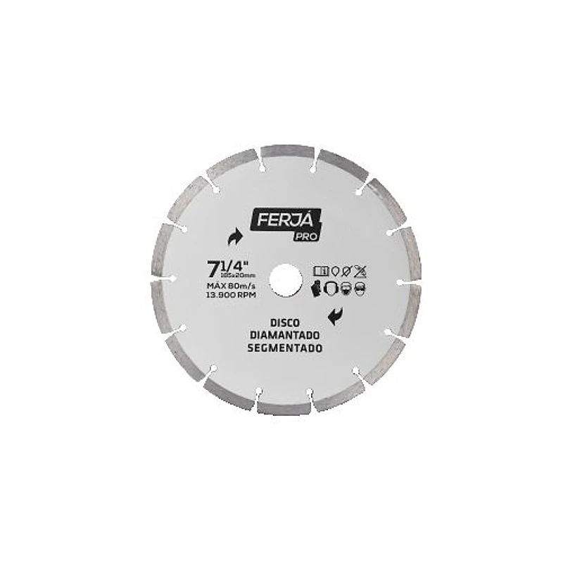 Disco Diamantado Segmentado 7" x 3/4" Ferja — Campinas